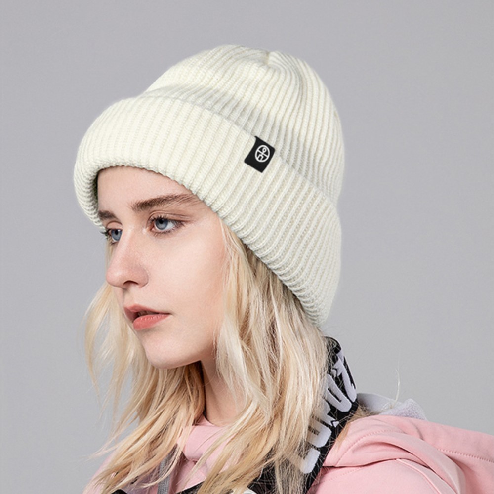 Beanie Cuffed Knit - Alltagsmütze mit Umschlag, Wintermütze für Damen,