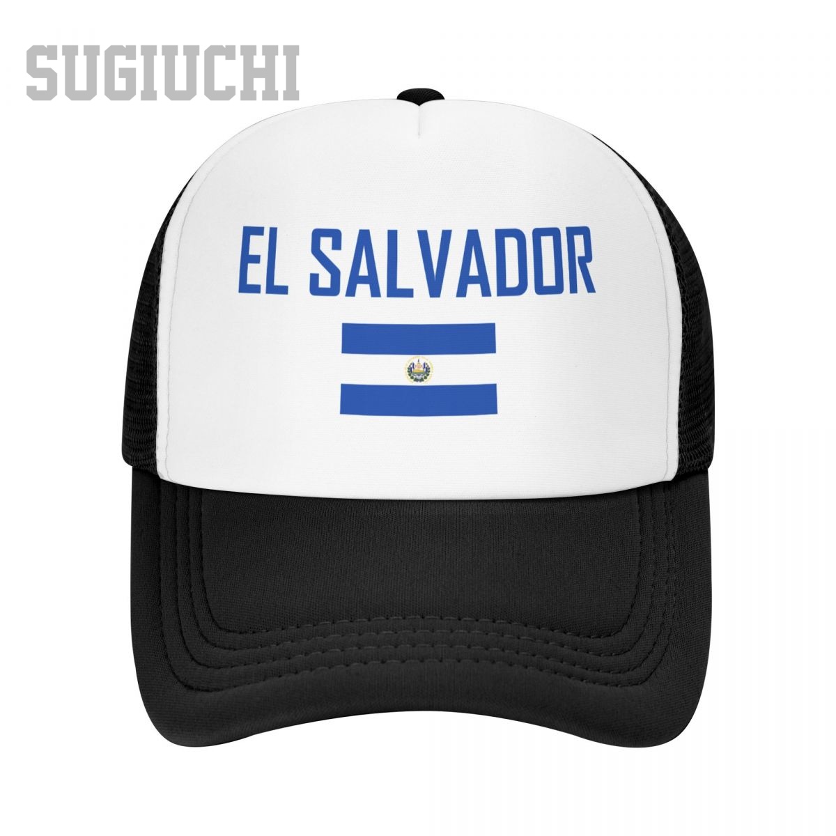Trucker Cap Mesh - Mesh-Kappe mit EL SALVADOR-Flagge und Schriftzug,