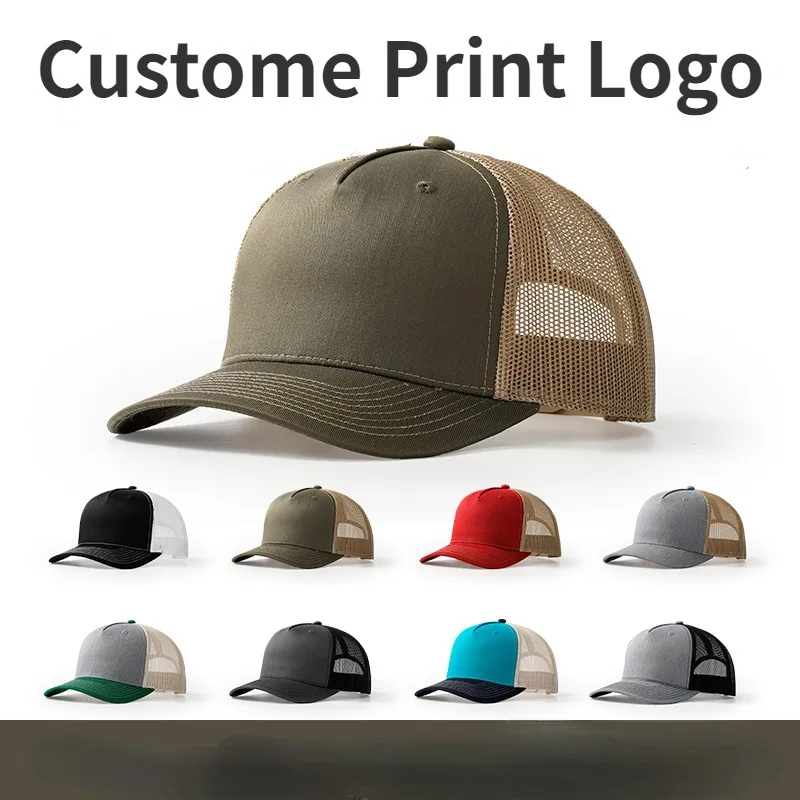 Trucker Cap Mesh - 2024 gedrucktes Logo mikro-gebogene Krempe Mesh