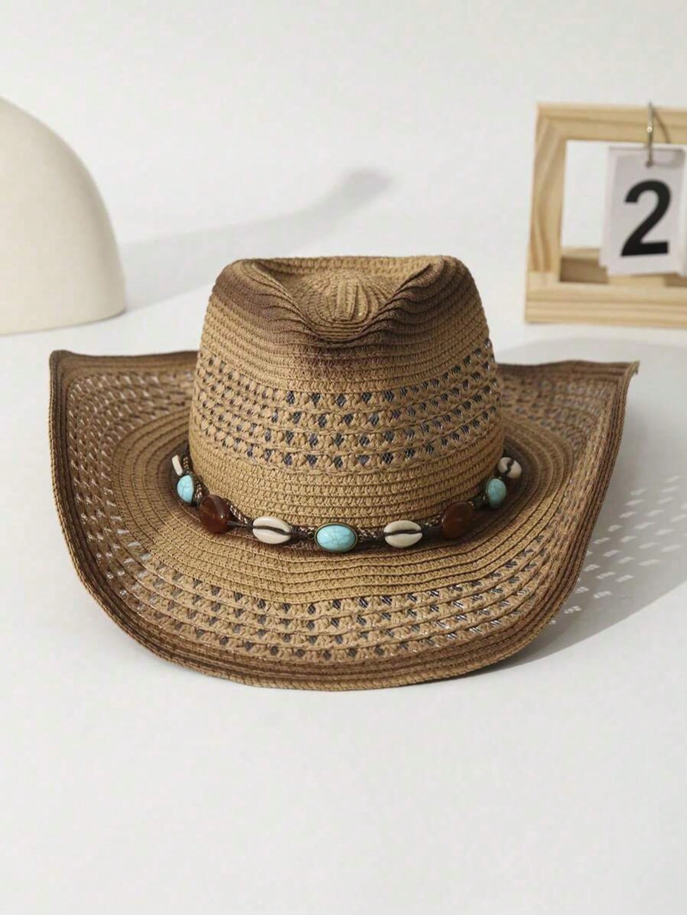 Unisex brauner Stroh-Cowboyhut – Cowboy Hat Straw Bewertung und Preis